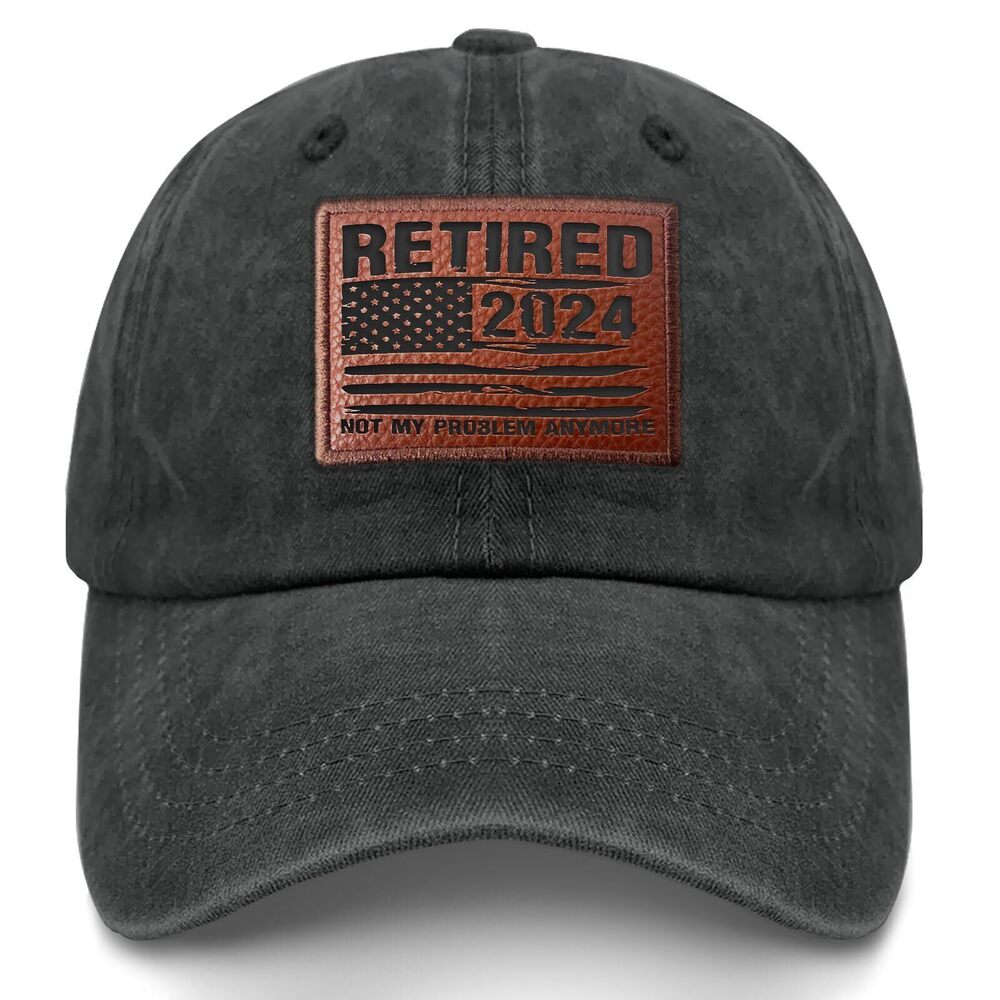 3598 Retired 2024 Not My Problem Anymore Cowboy Hat Humor Cool Caps Gifts